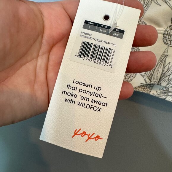 WILDFOX pineapple sketchy sports bra size S - Picture 8 of 9